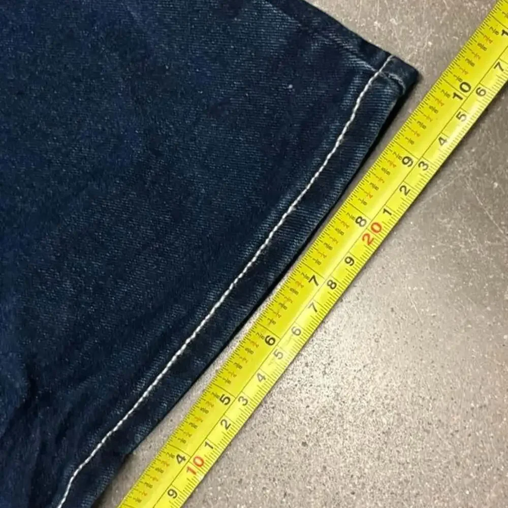 True Religion Billy Relaxed Bootcut Jeans 36x31 Dark Blue Denim